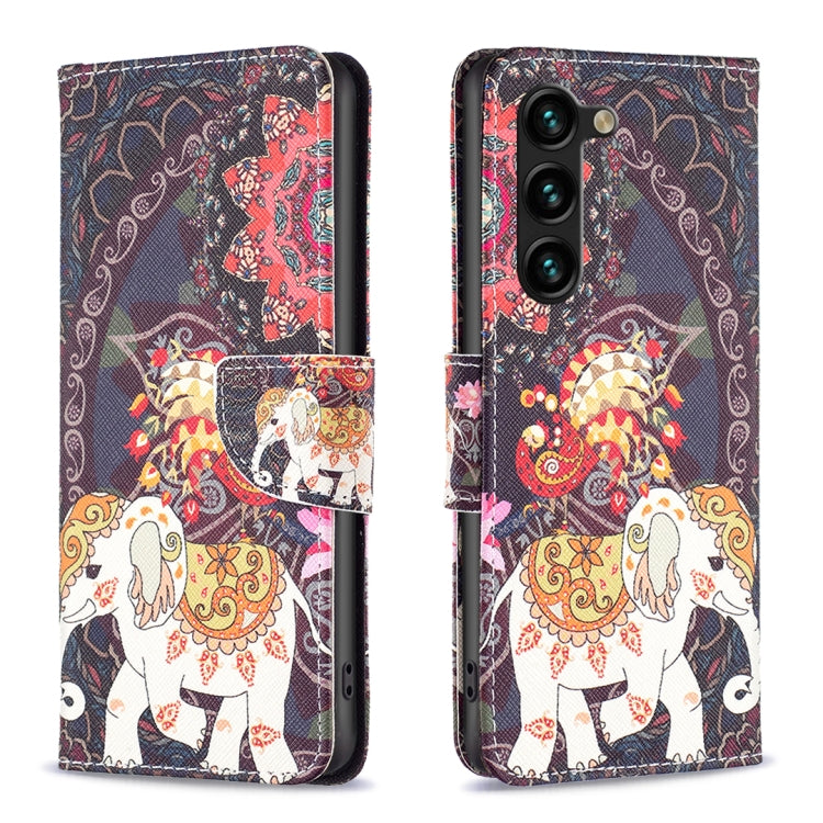 Custodia in pelle con motivo colorato per Samsung Galaxy S24+ 5G