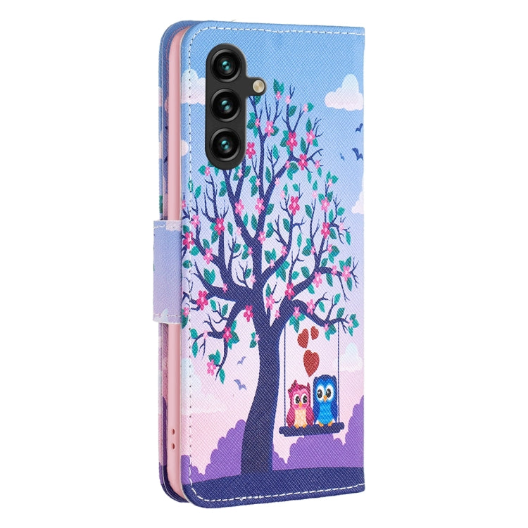 Custodia in pelle con motivo colorato per Samsung Galaxy S23 FE 5