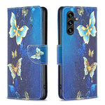 Custodia in pelle con motivo colorato per Samsung Galaxy S23 FE 5