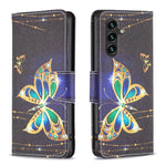 Custodia in pelle con motivo colorato per Samsung Galaxy S23 FE 5