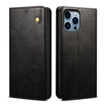 Custodia per telefono in pelle con trama di cavallo pazzo in cera d'olio, For iPhone 17e / 16e, For iPhone 16 Pro Max, For iPhone 16 Pro, For iPhone 16 Plus, For iPhone 16, For iPhone 15 Pro Max