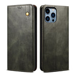Custodia per telefono in pelle con trama di cavallo pazzo in cera d'olio, For iPhone 17e / 16e, For iPhone 16 Pro Max, For iPhone 16 Pro, For iPhone 16 Plus, For iPhone 16, For iPhone 15 Pro Max