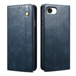 Custodia per telefono in pelle con trama di cavallo pazzo in cera d'olio, For iPhone 17e / 16e, For iPhone 16 Pro Max, For iPhone 16 Pro, For iPhone 16 Plus, For iPhone 16, For iPhone 15 Pro Max
