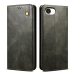 Custodia per telefono in pelle con trama di cavallo pazzo in cera d'olio, For iPhone 17e / 16e, For iPhone 16 Pro Max, For iPhone 16 Pro, For iPhone 16 Plus, For iPhone 16, For iPhone 15 Pro Max