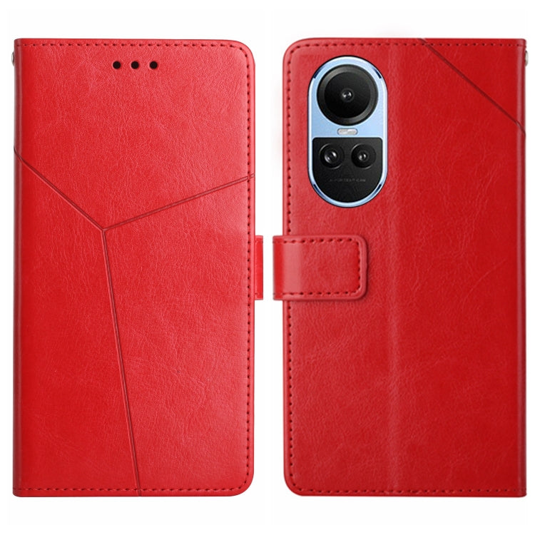 Custodia per cellulare in pelle con motivo a Y a forma di Y, For OPPO Reno11 F 5G/F25 Pro 5G, For OPPO A18 / A38 4G, For OPPO A58 4G, For OPPO Reno10 Global / Reno10 Pro Global