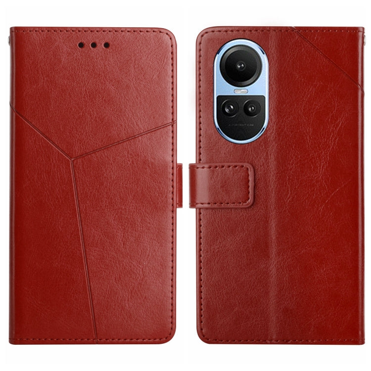 Custodia per cellulare in pelle con motivo a Y a forma di Y, For OPPO Reno11 F 5G/F25 Pro 5G, For OPPO A18 / A38 4G, For OPPO A58 4G, For OPPO Reno10 Global / Reno10 Pro Global