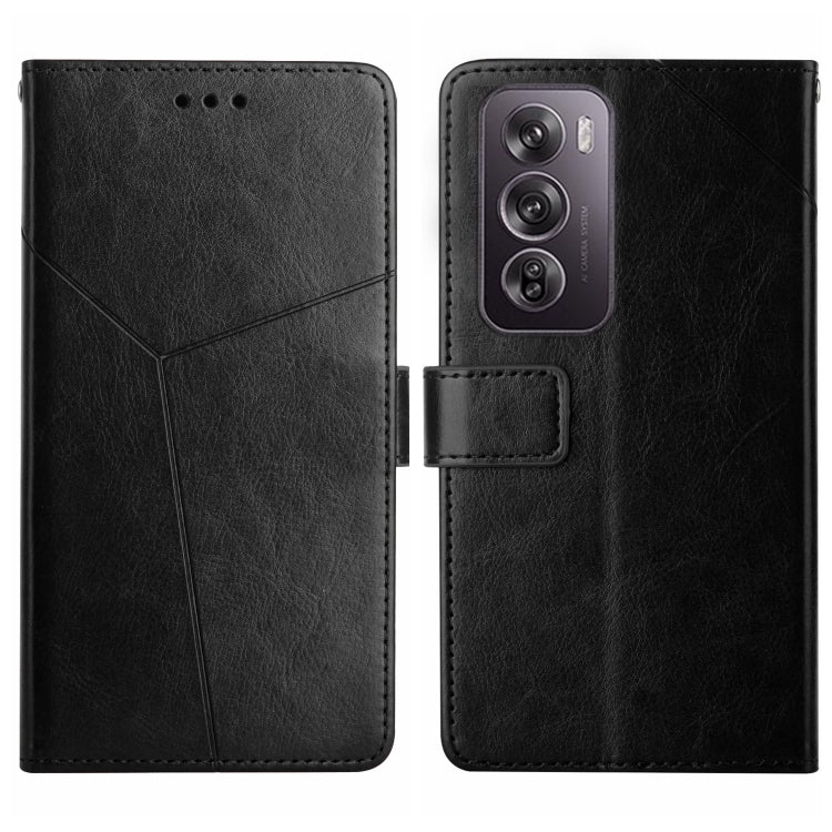 Custodia per cellulare in pelle con motivo a Y a forma di Y, For OPPO Reno12 F 5G Global, For OPPO Reno12 Pro 5G Global, For OPPO Reno12 5G Global, For OPPO A60 4G