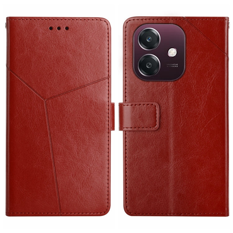 Custodia per cellulare in pelle con motivo a Y a forma di Y, For OPPO A3 4G Global / 5G Global, For OPPO A3x India, For OPPO A80 EU / A3 Pro Global, For OPPO A3 Pro 5G India / K12x 5G Global