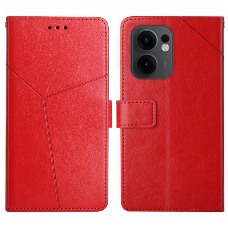 Custodia per cellulare in pelle con motivo a Y a forma di Y, For OPPO A5 Pro 5G Global, For OPPO Reno13 Pro Global, For OPPO Reno13 Global, For OPPO Reno13 F 4G / 5G