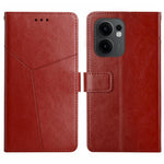 Custodia per cellulare in pelle con motivo a Y a forma di Y, For OPPO A5 Pro 5G Global, For OPPO Reno13 Pro Global, For OPPO Reno13 Global, For OPPO Reno13 F 4G / 5G