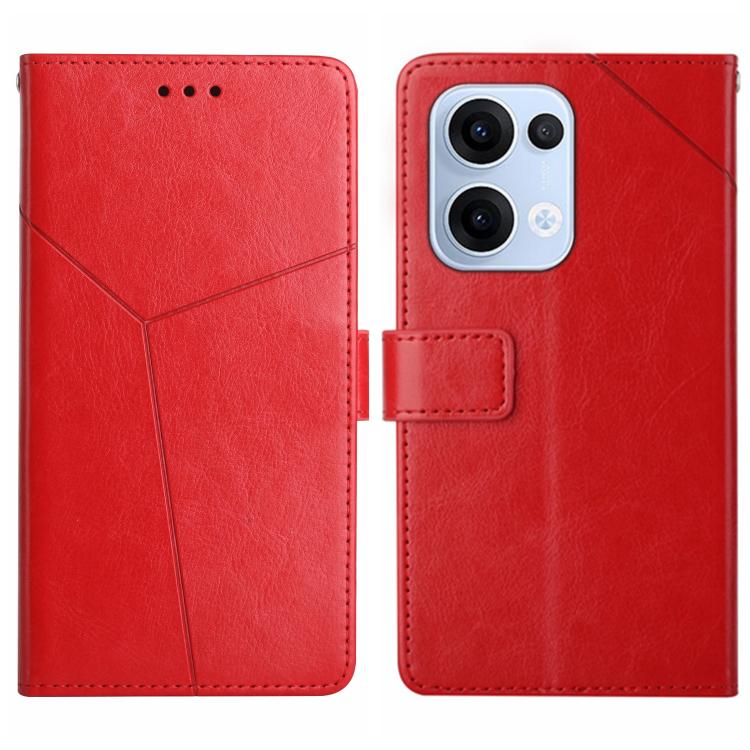 Custodia per cellulare in pelle con motivo a Y a forma di Y, For OPPO A5 Pro 5G Global, For OPPO Reno13 Pro Global, For OPPO Reno13 Global, For OPPO Reno13 F 4G / 5G