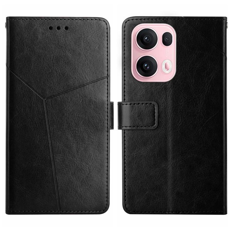Custodia per cellulare in pelle con motivo a Y a forma di Y, For OPPO A5 Pro 5G Global, For OPPO Reno13 Pro Global, For OPPO Reno13 Global, For OPPO Reno13 F 4G / 5G