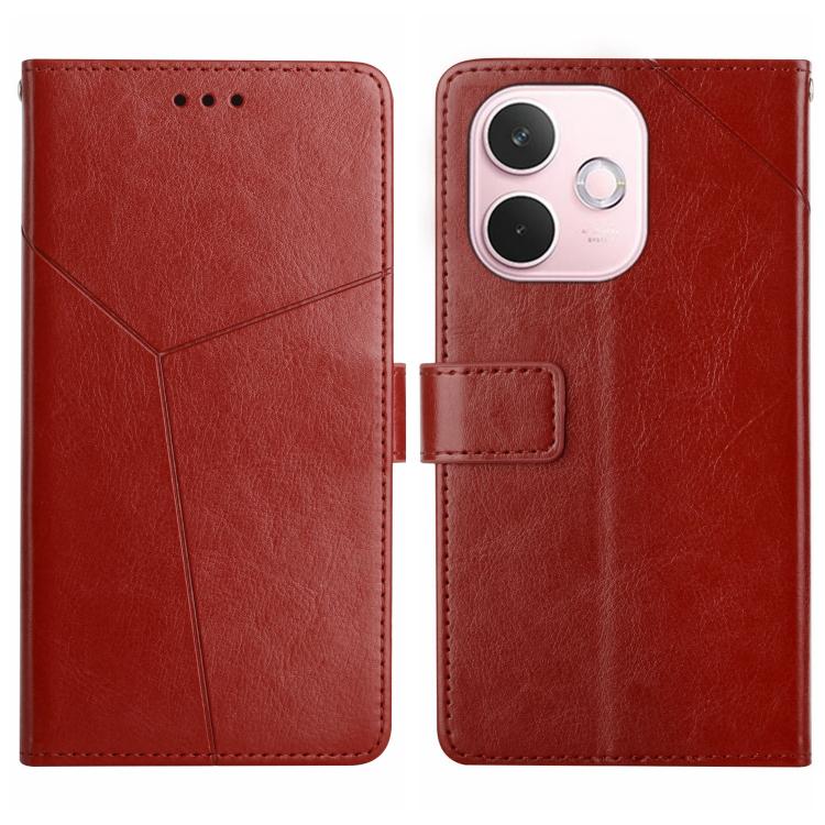 Custodia per cellulare in pelle con motivo a Y a forma di Y, For OPPO A5 Pro 5G Global, For OPPO Reno13 Pro Global, For OPPO Reno13 Global, For OPPO Reno13 F 4G / 5G