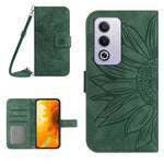 Skin Feel Custodia per telefono in pelle con flip in rilievo Sun Flower con cordino, For OPPO A80 EU / A3 Pro Global, For OPPO A3 Pro 5G India / K12x 5G Global