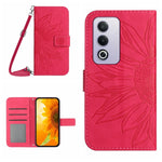 Skin Feel Custodia per telefono in pelle con flip in rilievo Sun Flower con cordino, For OPPO A80 EU / A3 Pro Global, For OPPO A3 Pro 5G India / K12x 5G Global
