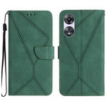 Custodia per telefono in pelle goffrata con cuciture, For OPPO Reno11 F 5G/F25 Pro 5G, For OPPO A18 / A38 4G, For OPPO A58 4G, For OPPO Reno10 Global / Reno10 Pro Global