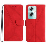 Custodia per telefono in pelle goffrata con cuciture, For OPPO A78 4G, For OPPO A79 5G, For OPPO A59 5G