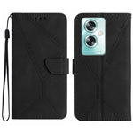 Custodia per telefono in pelle goffrata con cuciture, For OPPO A78 4G, For OPPO A79 5G, For OPPO A59 5G