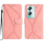 Custodia per telefono in pelle goffrata con cuciture, For OPPO Reno11 F 5G/F25 Pro 5G, For OPPO A18 / A38 4G, For OPPO A58 4G, For OPPO Reno10 Global / Reno10 Pro Global