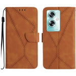 Custodia per telefono in pelle goffrata con cuciture, For OPPO Reno11 F 5G/F25 Pro 5G, For OPPO A18 / A38 4G, For OPPO A58 4G, For OPPO Reno10 Global / Reno10 Pro Global