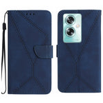 Custodia per telefono in pelle goffrata con cuciture, For OPPO Reno11 F 5G/F25 Pro 5G, For OPPO A18 / A38 4G, For OPPO A58 4G, For OPPO Reno10 Global / Reno10 Pro Global