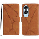 Custodia per telefono in pelle goffrata con cuciture, For OPPO Reno12 F 5G Global, For OPPO Reno12 Pro 5G Global, For OPPO Reno12 5G Global, For OPPO A60 4G