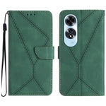 Custodia per telefono in pelle goffrata con cuciture, For OPPO Reno12 F 5G Global, For OPPO Reno12 Pro 5G Global, For OPPO Reno12 5G Global, For OPPO A60 4G