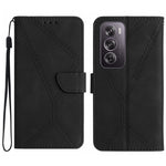 Custodia per telefono in pelle goffrata con cuciture, For OPPO Reno12 F 5G Global, For OPPO Reno12 Pro 5G Global, For OPPO Reno12 5G Global, For OPPO A60 4G