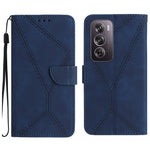 Custodia per telefono in pelle goffrata con cuciture, For OPPO Reno12 F 5G Global, For OPPO Reno12 Pro 5G Global, For OPPO Reno12 5G Global, For OPPO A60 4G