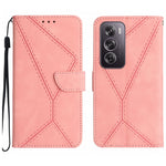Custodia per telefono in pelle goffrata con cuciture, For OPPO Reno12 F 5G Global, For OPPO Reno12 Pro 5G Global, For OPPO Reno12 5G Global, For OPPO A60 4G