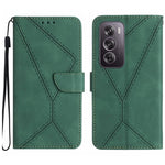 Custodia per telefono in pelle goffrata con cuciture, For OPPO Reno12 F 5G Global, For OPPO Reno12 Pro 5G Global, For OPPO Reno12 5G Global, For OPPO A60 4G