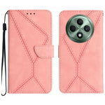 Custodia per telefono in pelle goffrata con cuciture, For OPPO Reno12 F 5G Global, For OPPO Reno12 Pro 5G Global, For OPPO Reno12 5G Global, For OPPO A60 4G