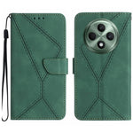 Custodia per telefono in pelle goffrata con cuciture, For OPPO Reno12 F 5G Global, For OPPO Reno12 Pro 5G Global, For OPPO Reno12 5G Global, For OPPO A60 4G