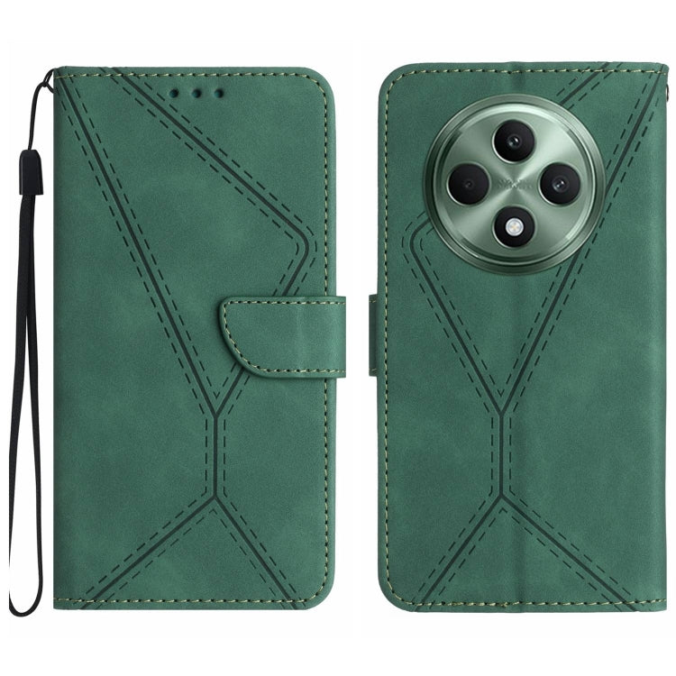 Custodia per telefono in pelle goffrata con cuciture, For OPPO Reno12 F 5G Global, For OPPO Reno12 Pro 5G Global, For OPPO Reno12 5G Global, For OPPO A60 4G