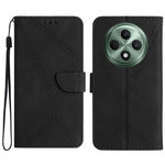 Custodia per telefono in pelle goffrata con cuciture, For OPPO Reno12 F 5G Global, For OPPO Reno12 Pro 5G Global, For OPPO Reno12 5G Global, For OPPO A60 4G