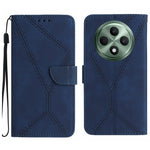 Custodia per telefono in pelle goffrata con cuciture, For OPPO Reno12 F 5G Global, For OPPO Reno12 Pro 5G Global, For OPPO Reno12 5G Global, For OPPO A60 4G