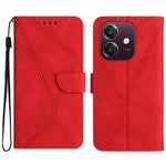 Custodia per telefono in pelle goffrata con cuciture, For OPPO A3 4G Global / 5G Global, For OPPO A3x India, For OPPO A80 EU / A3 Pro Global, For OPPO A3 Pro 5G India / K12x 5G Global
