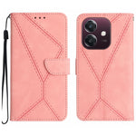 Custodia per telefono in pelle goffrata con cuciture, For OPPO A3 4G Global / 5G Global, For OPPO A3x India, For OPPO A80 EU / A3 Pro Global, For OPPO A3 Pro 5G India / K12x 5G Global