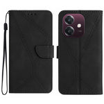 Custodia per telefono in pelle goffrata con cuciture, For OPPO A3 4G Global / 5G Global, For OPPO A3x India, For OPPO A80 EU / A3 Pro Global, For OPPO A3 Pro 5G India / K12x 5G Global