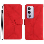 Custodia per telefono in pelle goffrata con cuciture, For OPPO A3 4G Global / 5G Global, For OPPO A3x India, For OPPO A80 EU / A3 Pro Global, For OPPO A3 Pro 5G India / K12x 5G Global