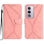 Custodia per telefono in pelle goffrata con cuciture, For OPPO A3 4G Global / 5G Global, For OPPO A3x India, For OPPO A80 EU / A3 Pro Global, For OPPO A3 Pro 5G India / K12x 5G Global
