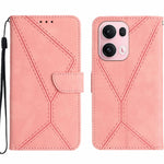 Custodia per telefono in pelle goffrata con cuciture, For OPPO A5 Pro 5G Global, For OPPO Reno13 Pro Global, For OPPO Reno13 Global, For OPPO Reno13 F 4G / 5G