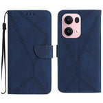 Custodia per telefono in pelle goffrata con cuciture, For OPPO A5 Pro 5G Global, For OPPO Reno13 Pro Global, For OPPO Reno13 Global, For OPPO Reno13 F 4G / 5G
