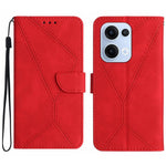 Custodia per telefono in pelle goffrata con cuciture, For OPPO A5 Pro 5G Global, For OPPO Reno13 Pro Global, For OPPO Reno13 Global, For OPPO Reno13 F 4G / 5G