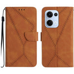 Custodia per telefono in pelle goffrata con cuciture, For OPPO A5 Pro 5G Global, For OPPO Reno13 Pro Global, For OPPO Reno13 Global, For OPPO Reno13 F 4G / 5G