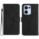 Custodia per telefono in pelle goffrata con cuciture, For OPPO A5 Pro 5G Global, For OPPO Reno13 Pro Global, For OPPO Reno13 Global, For OPPO Reno13 F 4G / 5G