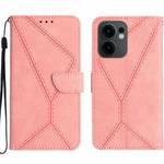 Custodia per telefono in pelle goffrata con cuciture, For OPPO A5 Pro 5G Global, For OPPO Reno13 Pro Global, For OPPO Reno13 Global, For OPPO Reno13 F 4G / 5G