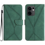 Custodia per telefono in pelle goffrata con cuciture, For OPPO A5 Pro 5G Global, For OPPO Reno13 Pro Global, For OPPO Reno13 Global, For OPPO Reno13 F 4G / 5G