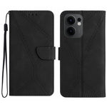 Custodia per telefono in pelle goffrata con cuciture, For OPPO A5 Pro 5G Global, For OPPO Reno13 Pro Global, For OPPO Reno13 Global, For OPPO Reno13 F 4G / 5G