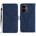 Custodia per telefono in pelle goffrata con cuciture, For OPPO A5 Pro 5G Global, For OPPO Reno13 Pro Global, For OPPO Reno13 Global, For OPPO Reno13 F 4G / 5G